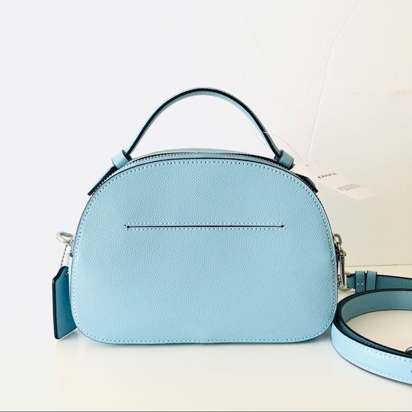 Coach Serena Satchel Top Handle Blue Leather Purse